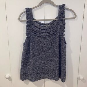 Madewell Cotton Kit Tank with Ruffle Shoulders